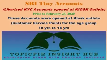 SBI Tiny Accounts | SBI Minor Accounts: A Comprehensive Guide to Tiny Accounts and Beyond