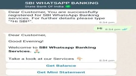 SBI WhatsApp Banking