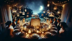 An elegant and magical evening scene dedicated to Leap Year Birthday celebration