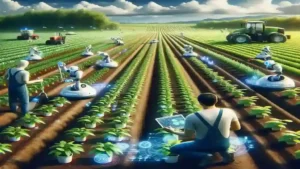 Robotic Farming (Autonomous robots work alongside human farmers)