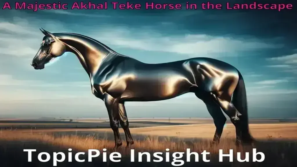 A Majestic Akhal Teke Horse in the Landscape