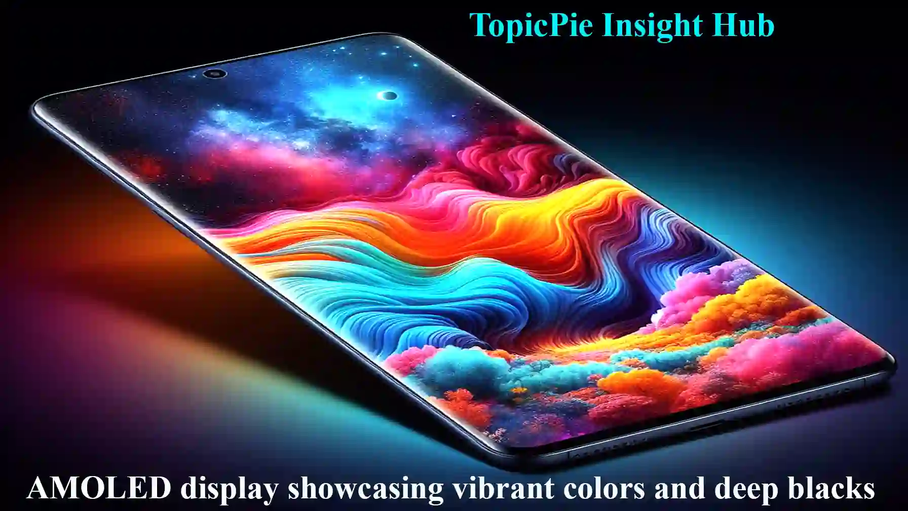 AMOLED display showcasing vibrant colors and deep blacks