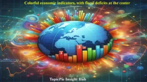 Colorful economic indicators, with fiscal deficit at the center