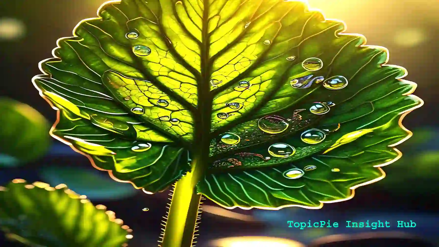 Sunlit Leaf Illustrating Photosynthesis in Action